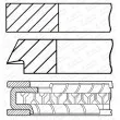 Jeu de segments de pistons GOETZE ENGINE [08-125600-00]