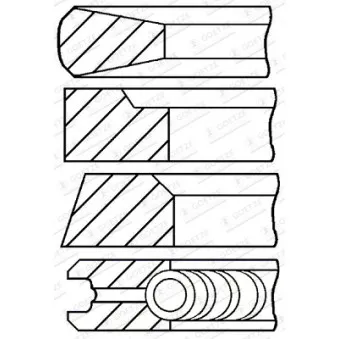 Jeu de segments de pistons GOETZE ENGINE 08-132000-10