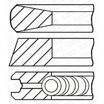 GOETZE ENGINE 08-135207-00 - Jeu de segments de pistons