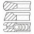 Jeu de segments de pistons GOETZE ENGINE [08-178211-00]