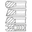 GOETZE ENGINE 08-178407-10 - Jeu de segments de pistons