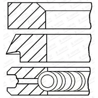Jeu de segments de pistons GOETZE ENGINE [08-178906-10]