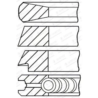 GOETZE ENGINE 08-181000-00 - Jeu de segments de pistons