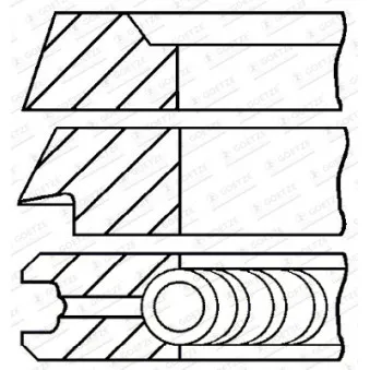 GOETZE ENGINE 08-182400-10 - Jeu de segments de pistons