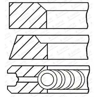 GOETZE ENGINE 08-182707-00 - Jeu de segments de pistons