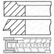 GOETZE ENGINE 08-205807-00 - Jeu de segments de pistons