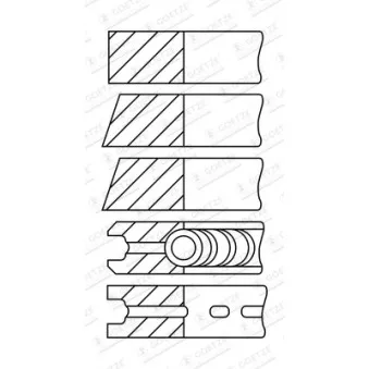 Jeu de segments de pistons GOETZE ENGINE 08-273800-00