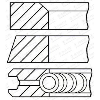 Jeu de segments de pistons GOETZE ENGINE 08-295200-00