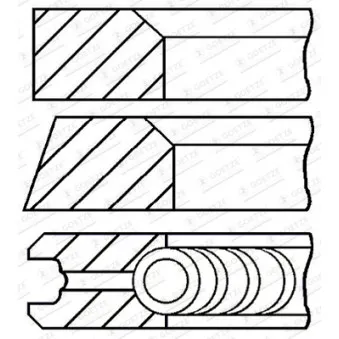 GOETZE ENGINE 08-306307-00 - Jeu de segments de pistons