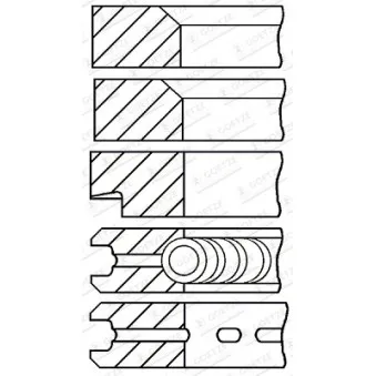 Jeu de segments de pistons GOETZE ENGINE 08-313400-00 Jeu de segments de pistons GOETZE ENGINE 08-313400-00