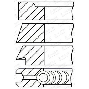 GOETZE ENGINE 08-313800-10 - Jeu de segments de pistons