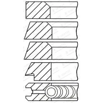 Jeu de segments de pistons GOETZE ENGINE 08-315200-00 Jeu de segments de pistons GOETZE ENGINE 08-315200-00