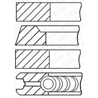 GOETZE ENGINE 08-322100-00 - Jeu de segments de pistons