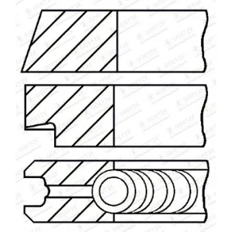 GOETZE ENGINE 08-394607-10 - Jeu de segments de pistons
