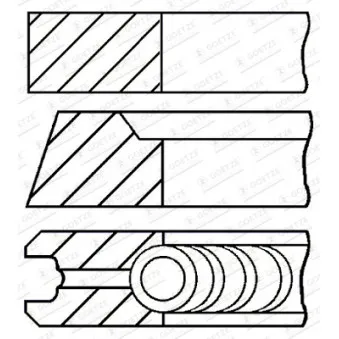 Jeu de segments de pistons GOETZE ENGINE 08-405600-10