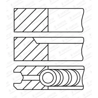 GOETZE ENGINE 08-407100-20 - Jeu de segments de pistons