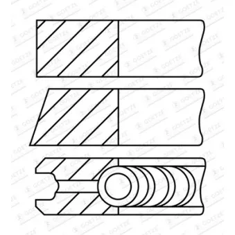 Jeu de segments de pistons GOETZE ENGINE OEM 11257805805