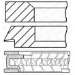 GOETZE ENGINE 08-424807-10 - Jeu de segments de pistons