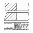 GOETZE ENGINE 08-426100-00 - Jeu de segments de pistons