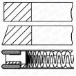 GOETZE ENGINE 08-436907-00 - Jeu de segments de pistons