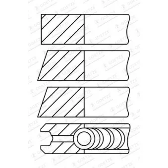 Jeu de segments de pistons GOETZE ENGINE 08-522407-00