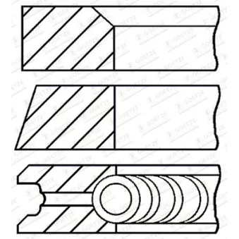 Jeu de segments de pistons GOETZE ENGINE 08-527500-00
