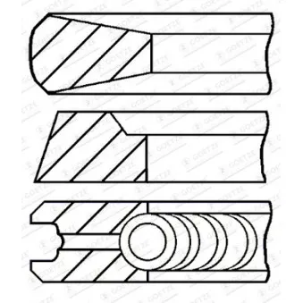 Jeu de segments de pistons GOETZE ENGINE 08-740300-00