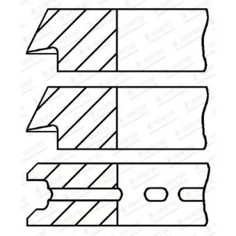 Jeu de segments de pistons GOETZE ENGINE 08-741207-00