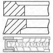 Jeu de segments de pistons GOETZE ENGINE [08-786800-00]