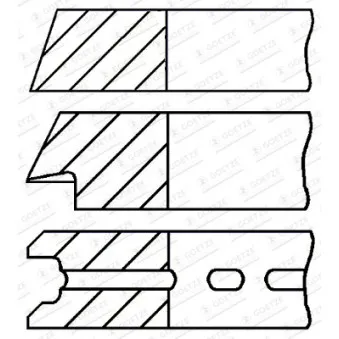 GOETZE ENGINE 08-990700-00 - Jeu de segments de pistons