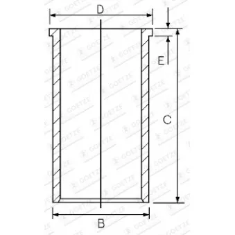 Chemise de cylindre GOETZE ENGINE 14-021361-00 pour IVECO EUROCARGO 100 E 15 K - 143cv