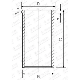 Chemise de cylindre GOETZE ENGINE 14-049300-00 pour RENAULT TRUCKS MIDLINER S 120,07/A - 112cv