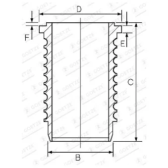 Chemise de cylindre GOETZE ENGINE 14-670020-00 pour RENAULT TRUCKS MAXTER T 142 E/390 - 388cv