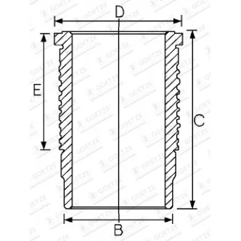 Chemise de cylindre GOETZE ENGINE 14-673080-00 pour RENAULT TRUCKS MAXTER T 142 E/390 - 388cv