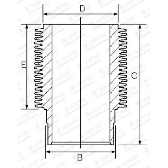 Chemise de cylindre GOETZE ENGINE 14-900060-00 pour MAGIRUS-DEUTZ D-Series 80D7FL - 80cv