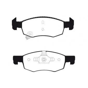 Jeu de 4 plaquettes de frein avant RAICAM OEM 95524972