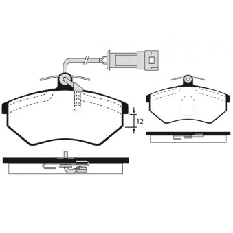 Jeu de 4 plaquettes de frein avant RAICAM OEM 357698151F