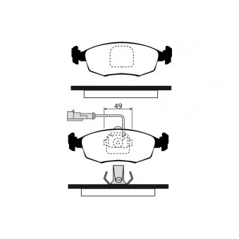 Jeu de 4 plaquettes de frein avant RAICAM OEM 9947954