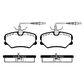 Jeu de 4 plaquettes de frein avant RAICAM OEM 95666894