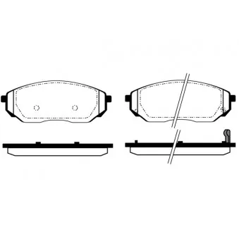 Jeu de 4 plaquettes de frein avant RAICAM OEM 581013EE01
