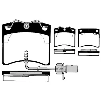 Jeu de 4 plaquettes de frein avant RAICAM OEM 7D0698151H