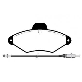 Jeu de 4 plaquettes de frein avant RAICAM OEM 95667785