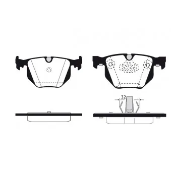 Jeu de 4 plaquettes de frein arrière RAICAM OEM 34216753850