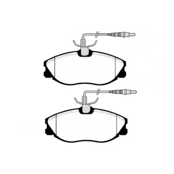 Jeu de 4 plaquettes de frein avant RAICAM OEM 1617254180