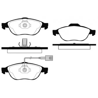 Jeu de 4 plaquettes de frein avant RAICAM OEM 77362225