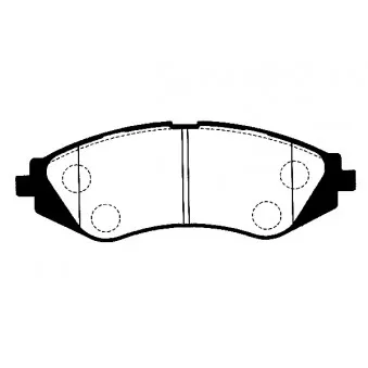 Jeu de 4 plaquettes de frein avant RAICAM OEM 96281937