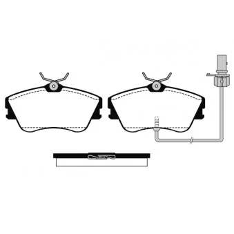 Jeu de 4 plaquettes de frein avant RAICAM OEM 7D0698151B