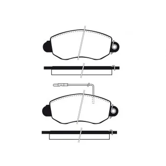 Jeu de 4 plaquettes de frein avant RAICAM OEM 410609X226