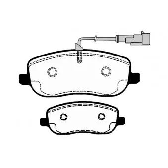 Jeu de 4 plaquettes de frein avant RAICAM OEM 77363627