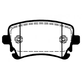 Jeu de 4 plaquettes de frein arrière RAICAM OEM jzw698451m